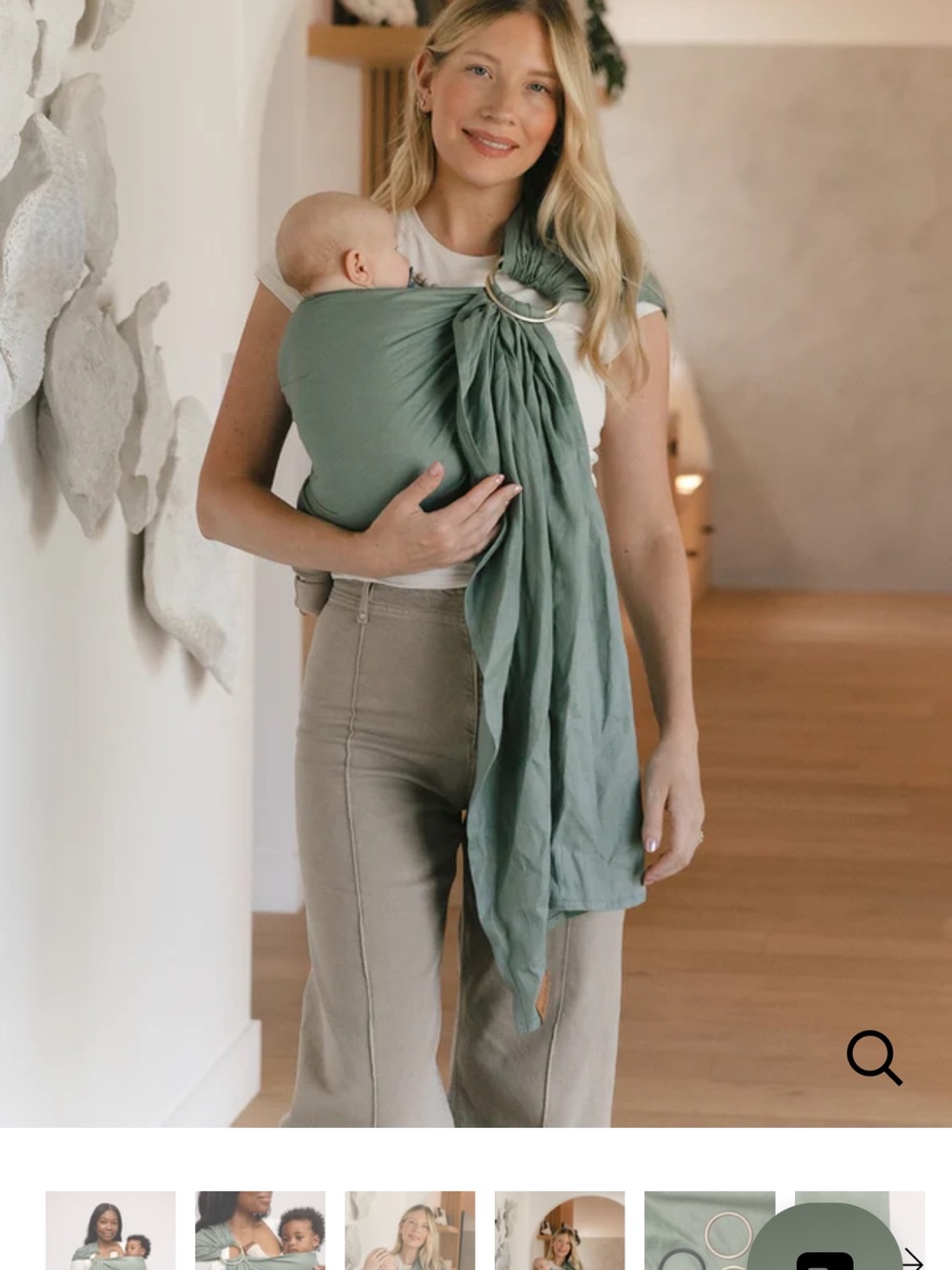WildBird Sage Green Ring Sling - Picture 2 of 7
